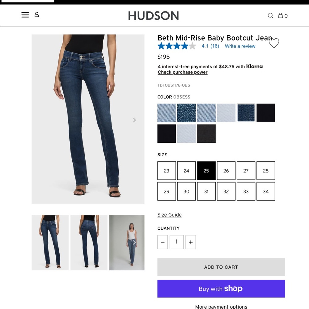 Hudson Jeans Women's Boot Cut - Indigo